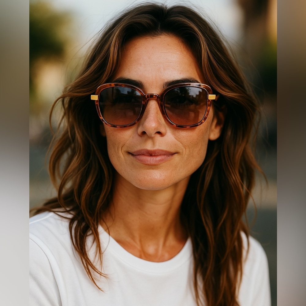 Versace gradient lens sunglasses Matilda retro style brown 100% UV protection